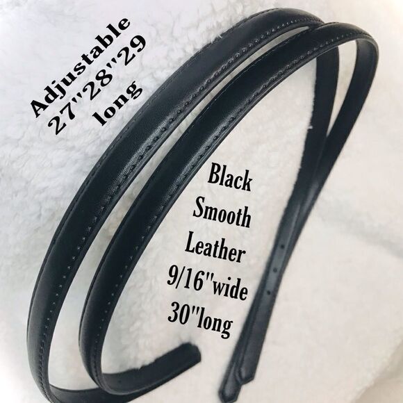 Replacement straps BLACK SMOOTH LEATHER - Picture 1 of 7